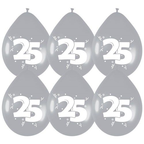 Ballonnen 25 metallic zilver