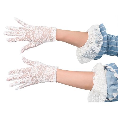 Handschoenen kant kort wit