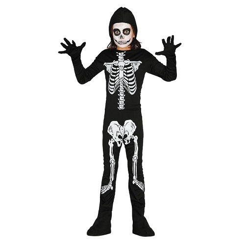 Jumpsuit skelet kind - 10-12 jaar