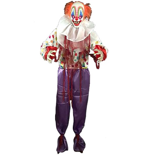 Staande horror clown met licht en geluid