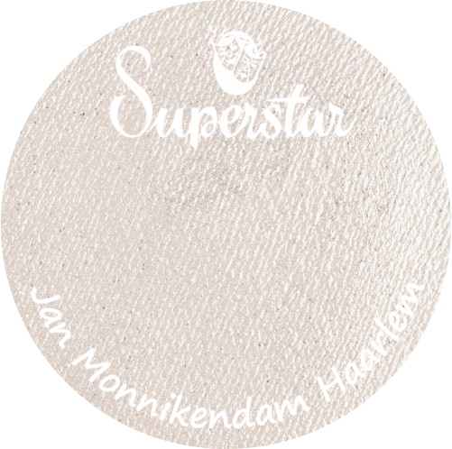 065 Zilver wit glanzend+glitter waterschmink Superstar 16 gram