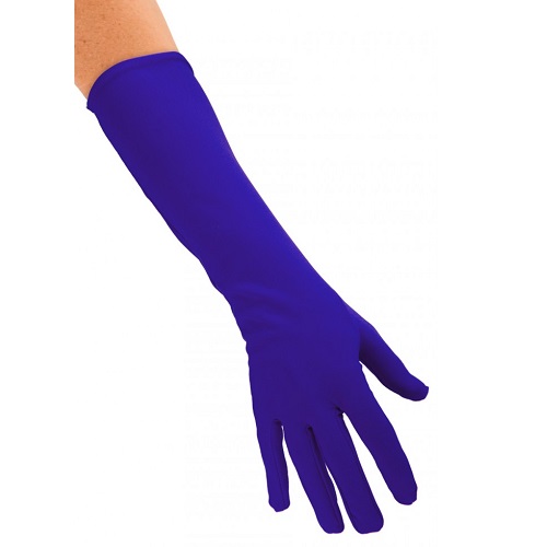 Handschoenen nylon blauw lang