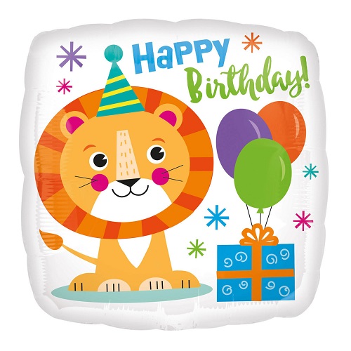 Folieballon Happy Lion Birthday 43cm