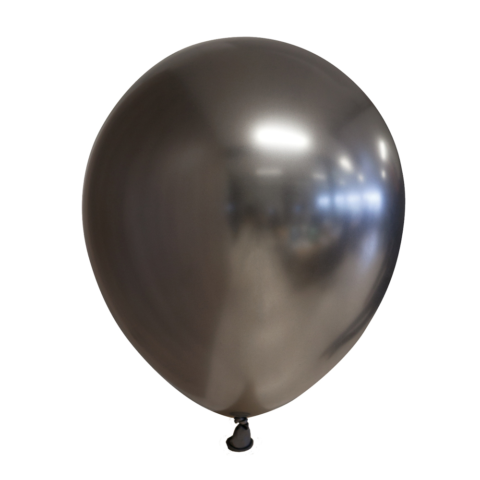 Heliumballon chrome grijs per stuk