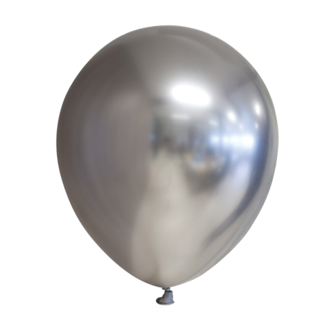 Heliumballon chrome zilver per stuk