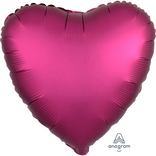 Folieballon hart satin granaatappel