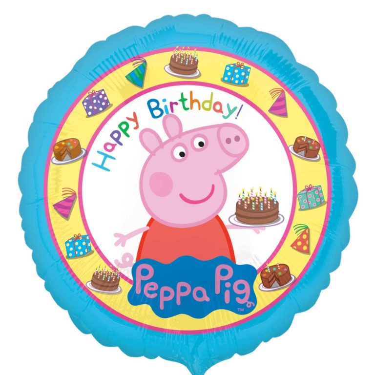 Folieballon Peppa Pig Happy birthday 43cm