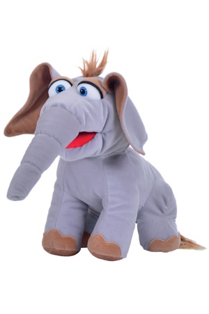 Handpop 23cm Olifant Poef