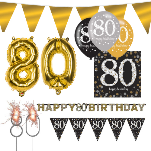 Sparkling Celebration feest pakket 80 jaar