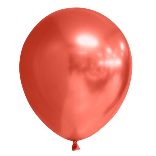 Heliumballon chrome rood per stuk