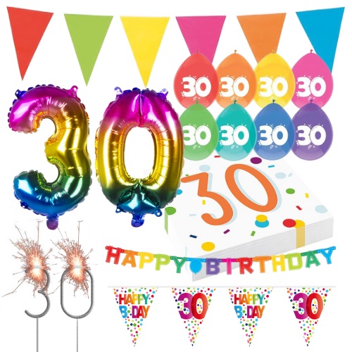 Colourful Celebration feest pakket 30 jaar