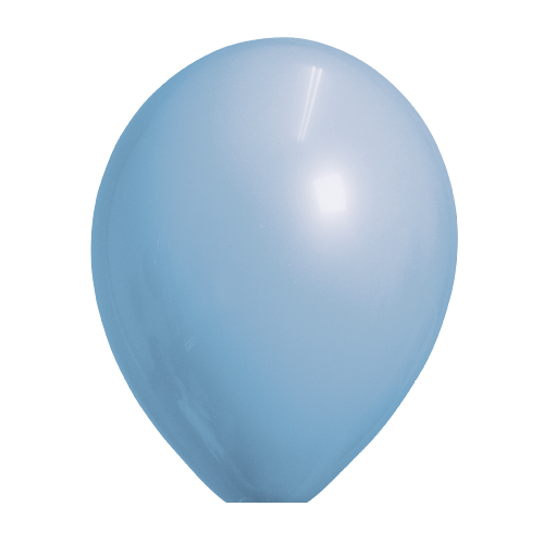 Ballonnen licht blauw metallic 100 stuks
