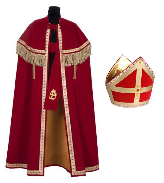 Sinterklaas kostuum Stefan Polyester fluweel
