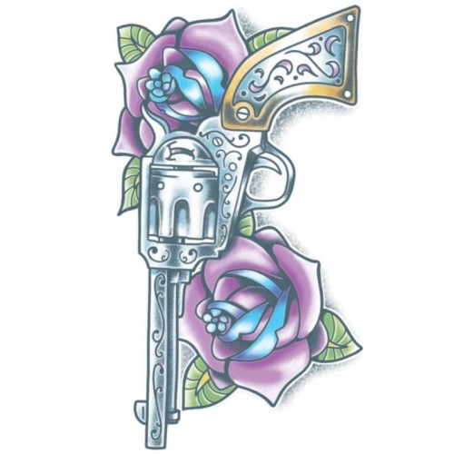 Tatoeage Day of the dead tattoo Pistola