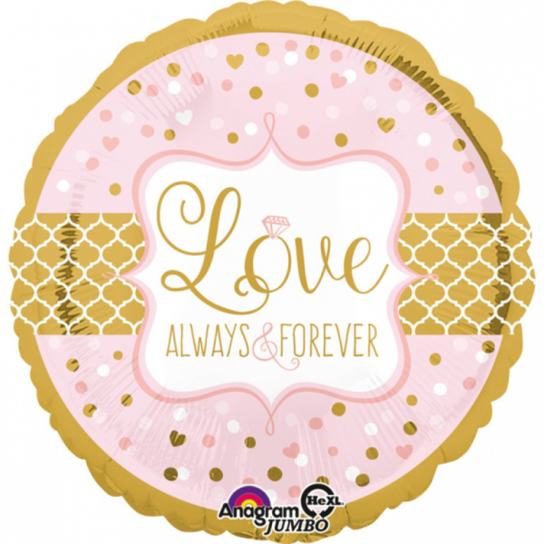 Folieballon love always forever 71cm