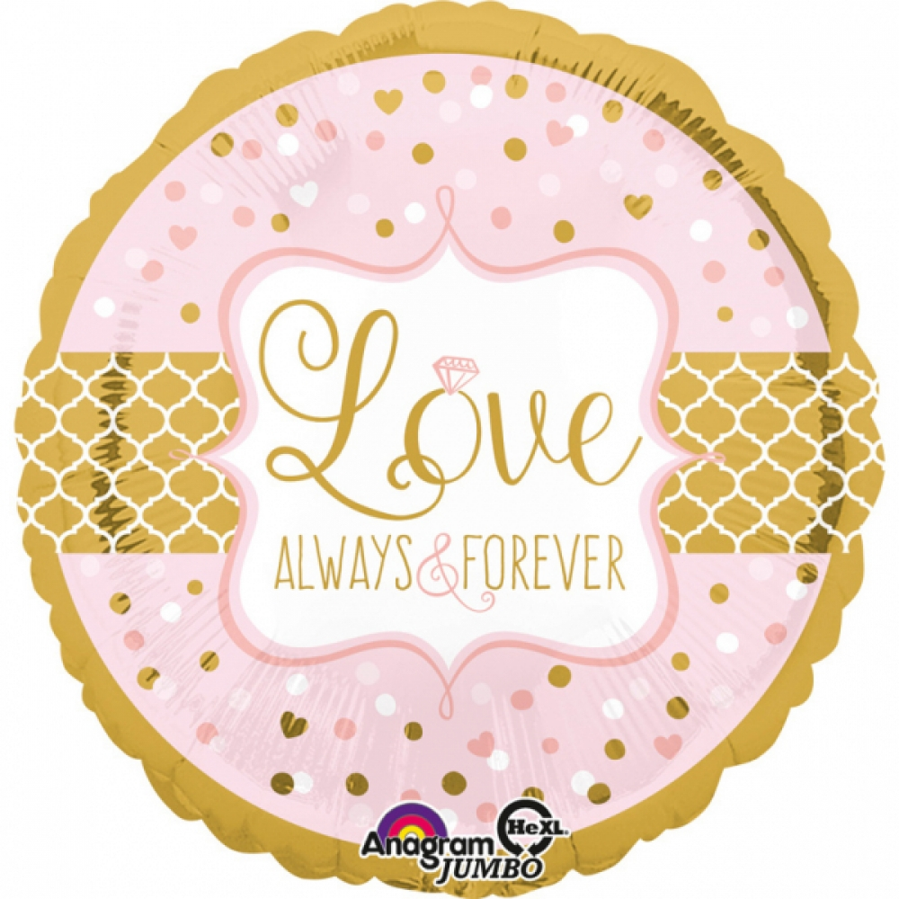 Folieballon love always forever 71cm