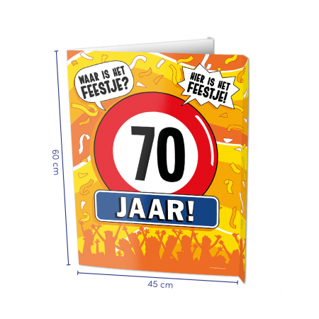 Window sign 70 jaar