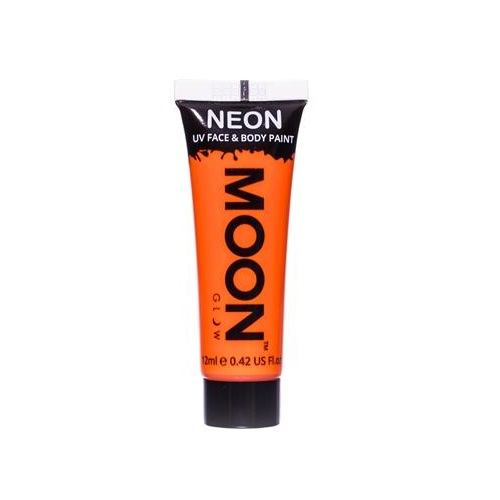 Neon UV face en bodypaint oranje