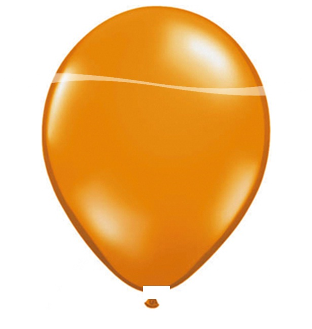 Ballonnen oranje metallic 100 stuks