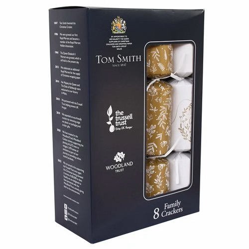 8 st. Christmas Crackers Gold family 12 inch XAMTS1403