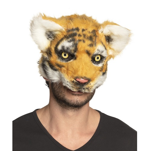 Pluchen halfmasker tijger