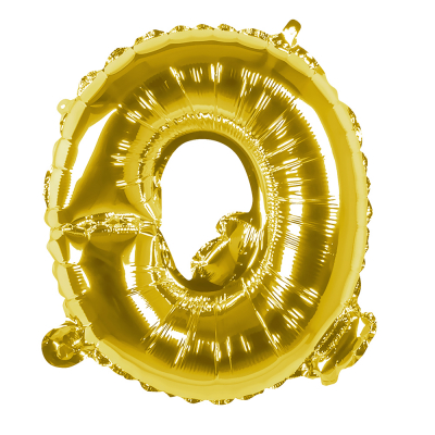Folieballon Q goud 36cm