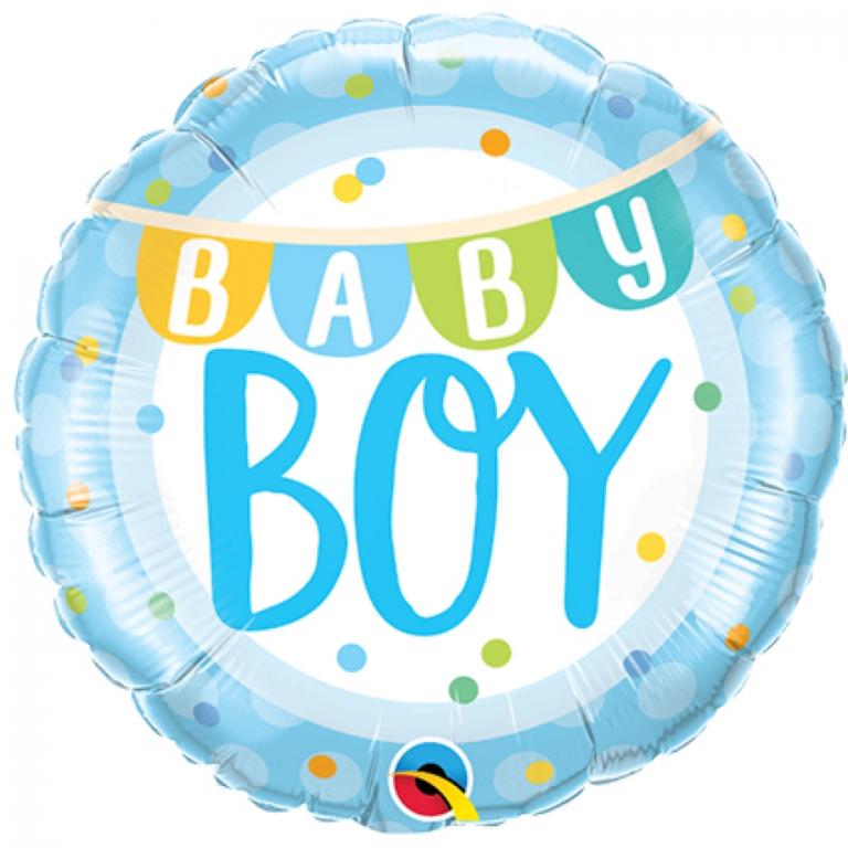 Folieballon baby boy banner 46cm