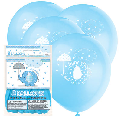 Ballonnen babyshower blauw 8st