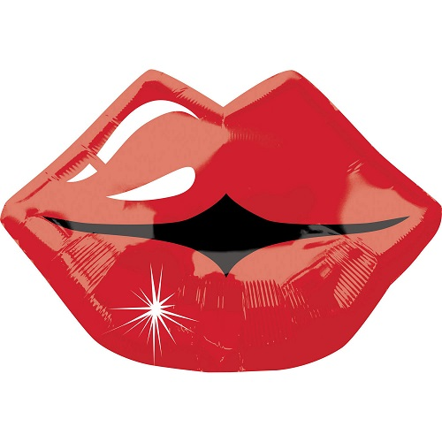 Folieballon kissy lips 43x33cm