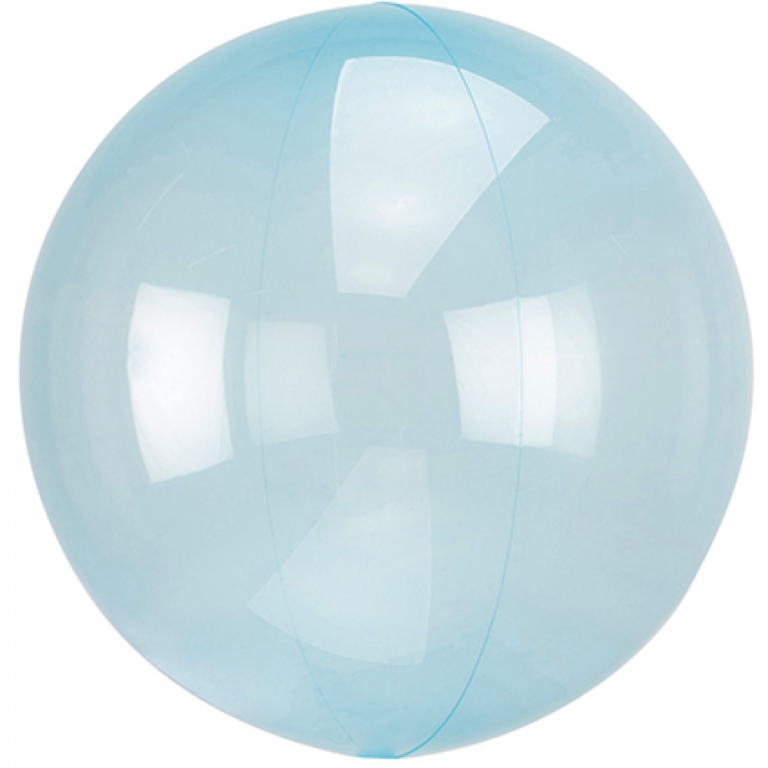 Folieballon crystal clearz blue 50cm