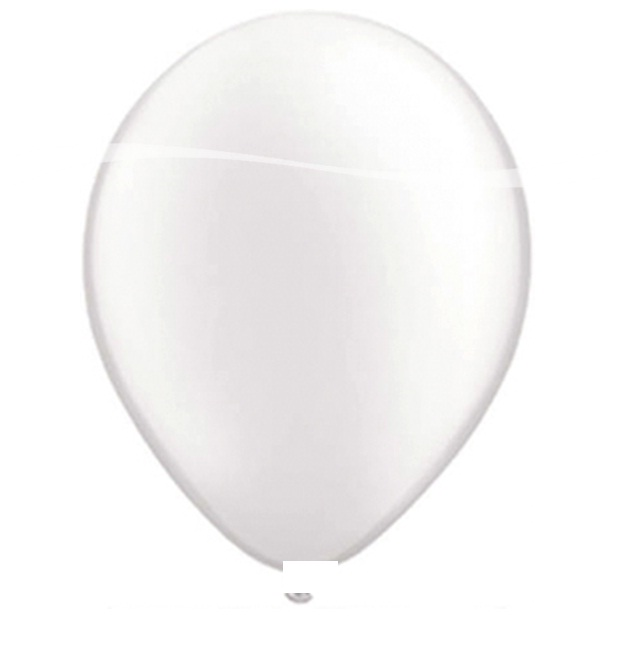 Ballonnen wit metallic 10 stuks