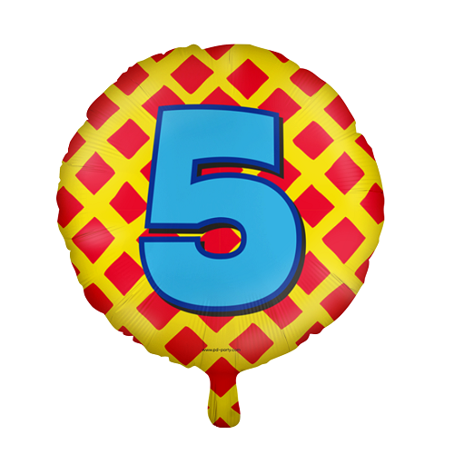 Folieballon Happy 5 jaar 46cm