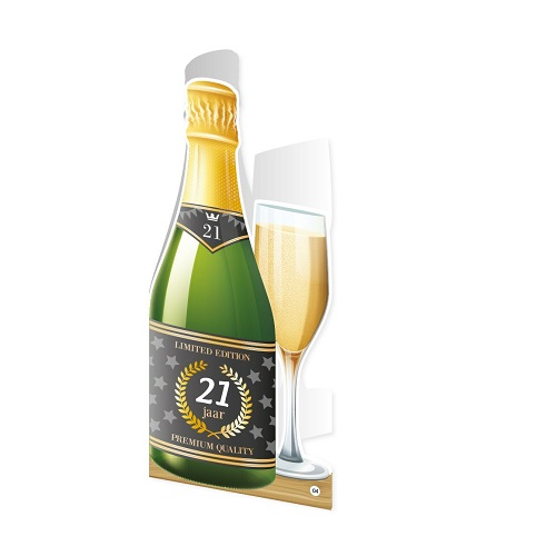 Champagne kaart 21 jaar