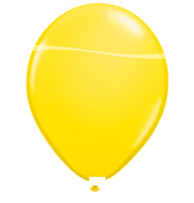 Ballonnen geel metallic 100 stuks