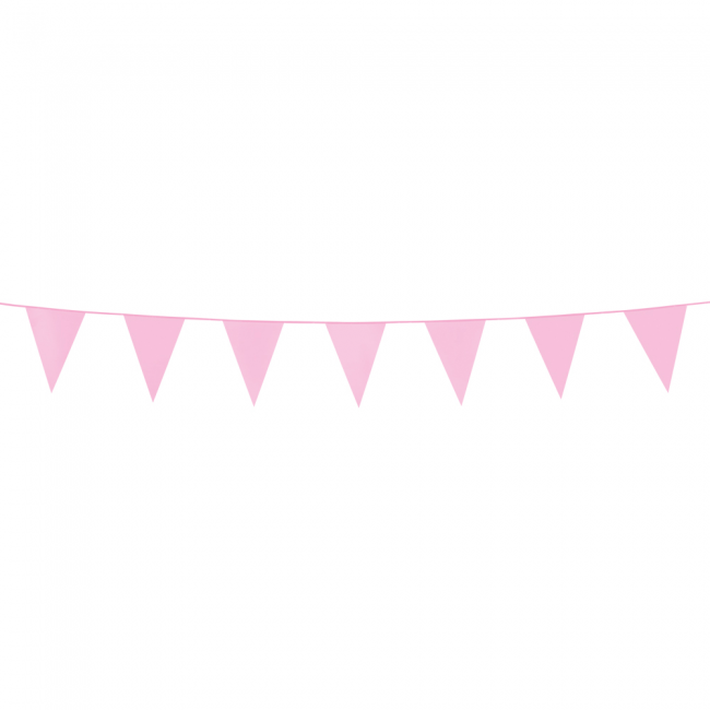 Vlaggenlijn mini baby roze 3m