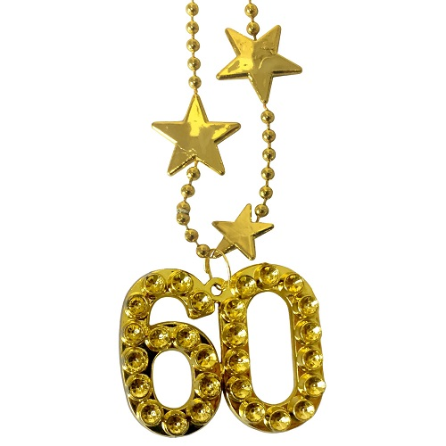 Ketting goud met sterren 60 jaar