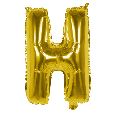 Folieballon H goud 36cm
