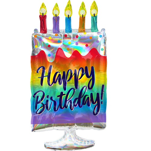 Folieballon Supershape Iridescent Cake 76cm