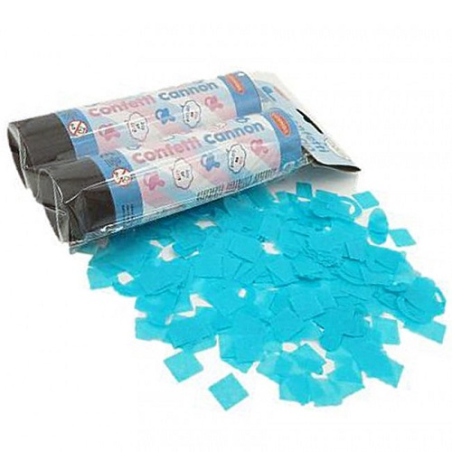 Gender reveal confetti shooters blauw 2st