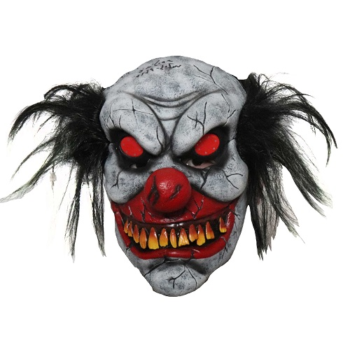 Masker zombie clown met oplichtende ogen