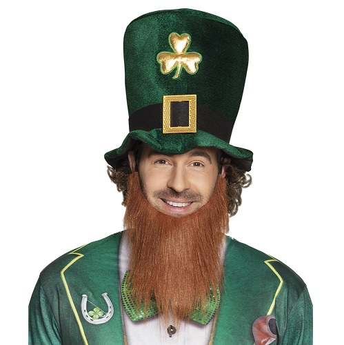 St Patrick Leprechaun hoed met baard