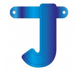 Letterslinger letter J blauw