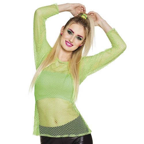 Visnet shirt neon groen