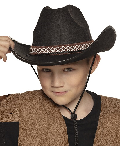 Cowboyhoed junior zwart