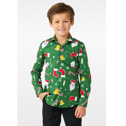 Opposuits Kerst blouse BOYS Santaboss