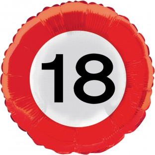 Folieballon verkeersbord 18