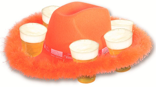 Oranje cowboy bierhoed