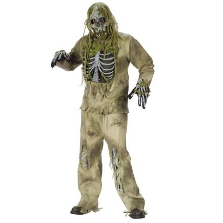Skelet zombie kostuum met masker