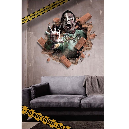 Halloween muursticker zombie 70x80cm