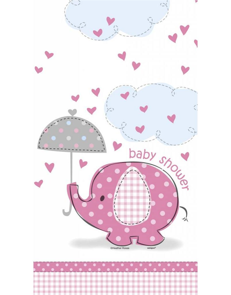 Tafelkleed babyshower roze 137x213cm